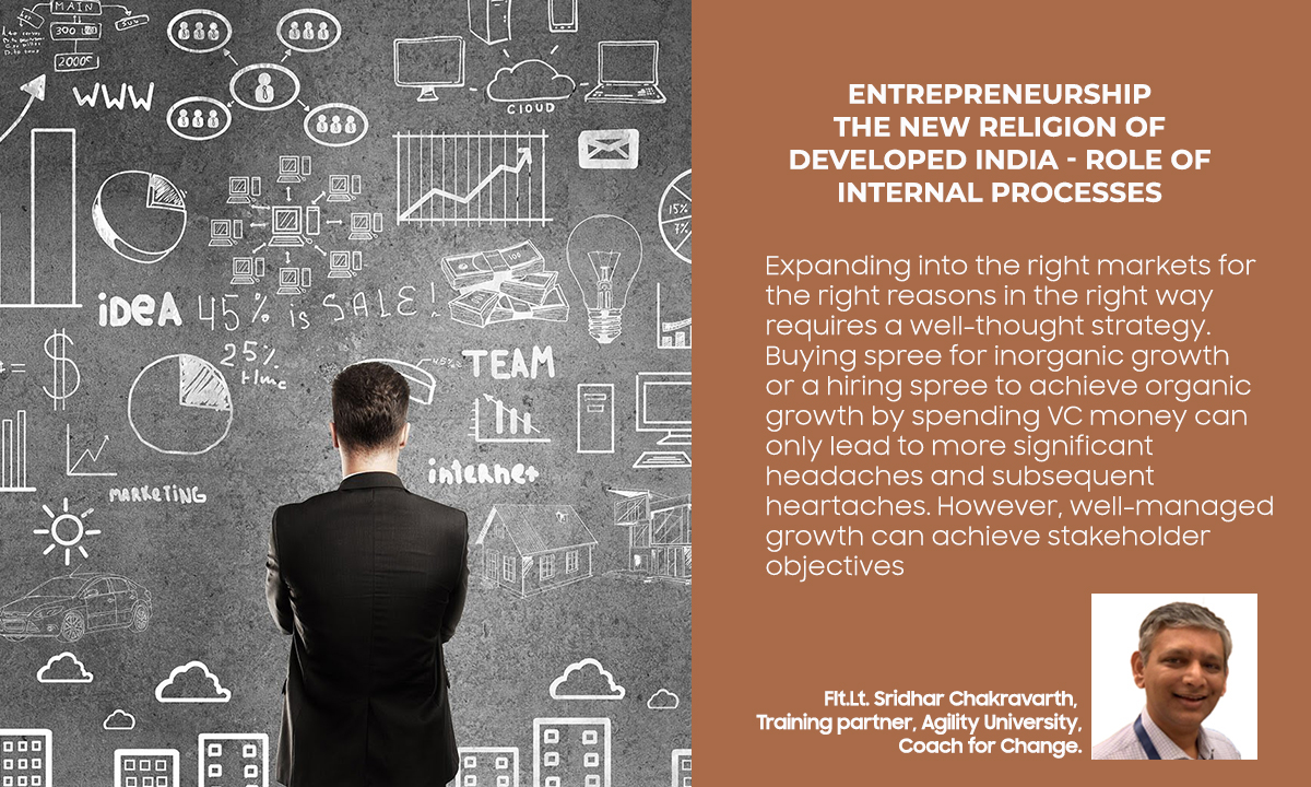Entrepreneurship – The new religion of developed India - Role of Internal Processes