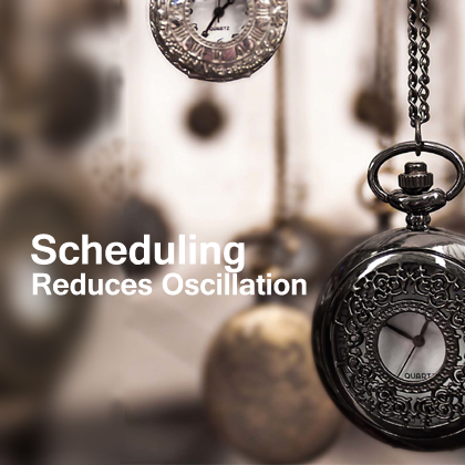 Scheduling Reduces Oscillation