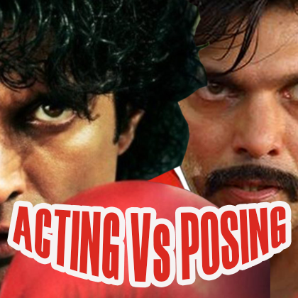 Acting versus posing in front of a camera